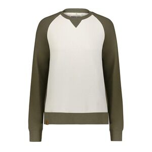 Holloway Ivy League Fleece Crew Raglan Sleeve Sweatshirt Olive Heather Birch XS